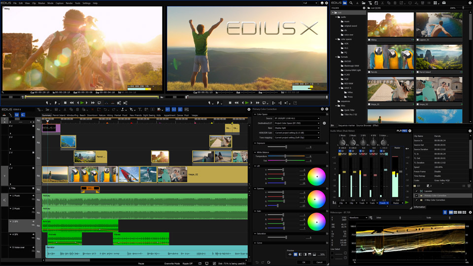 1_Main Screenshot EDIUS X