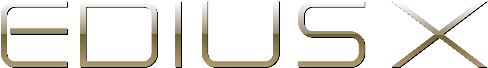 EDIUS X Product Name Logo Gold